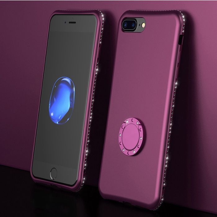 Husa + pietricele + inel magnetic iPhone 7 / 8 / SE 2020