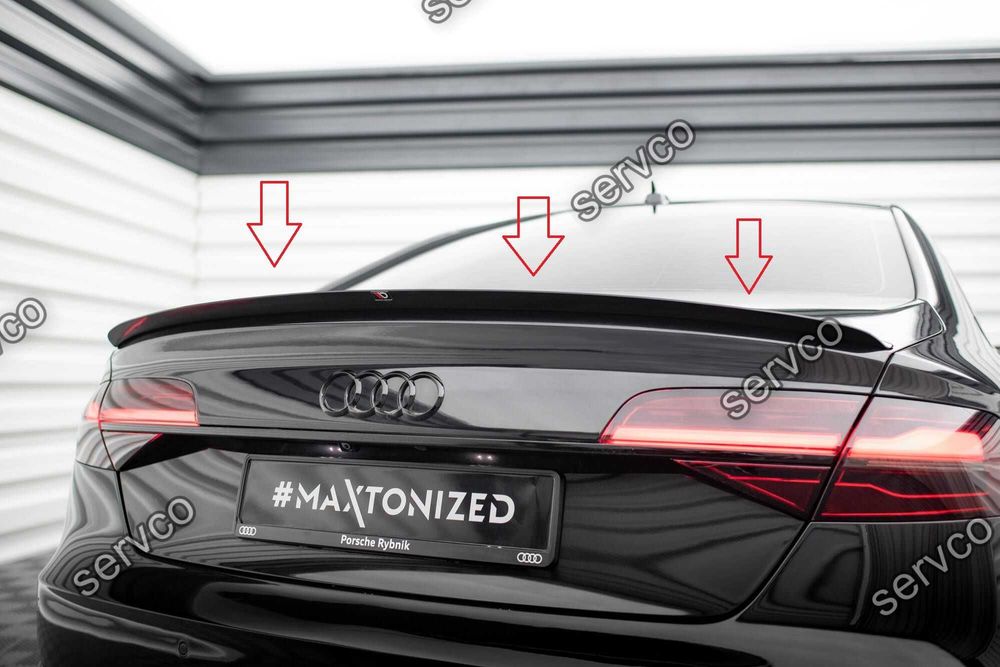 Pachet Set Splitter Exterior Lip Prelungiri Body kit tuning Audi A8 Long D4 Facelift 2013-2017 v5 - Maxton Design