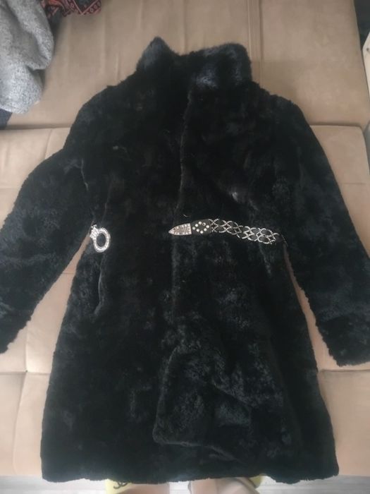 Мутон шуба чёрный цвет
