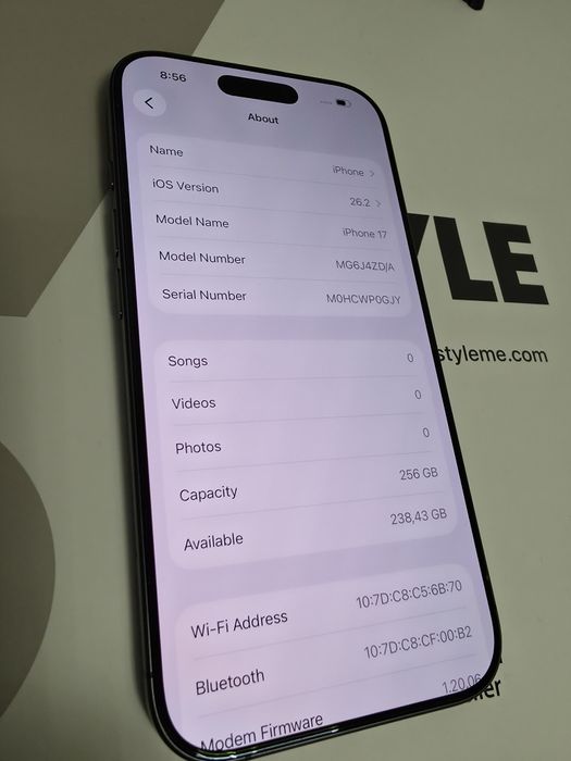 КАТО НОВ 256GB iPhone 17 iStyle Гаранция 2027г. Black | Черен