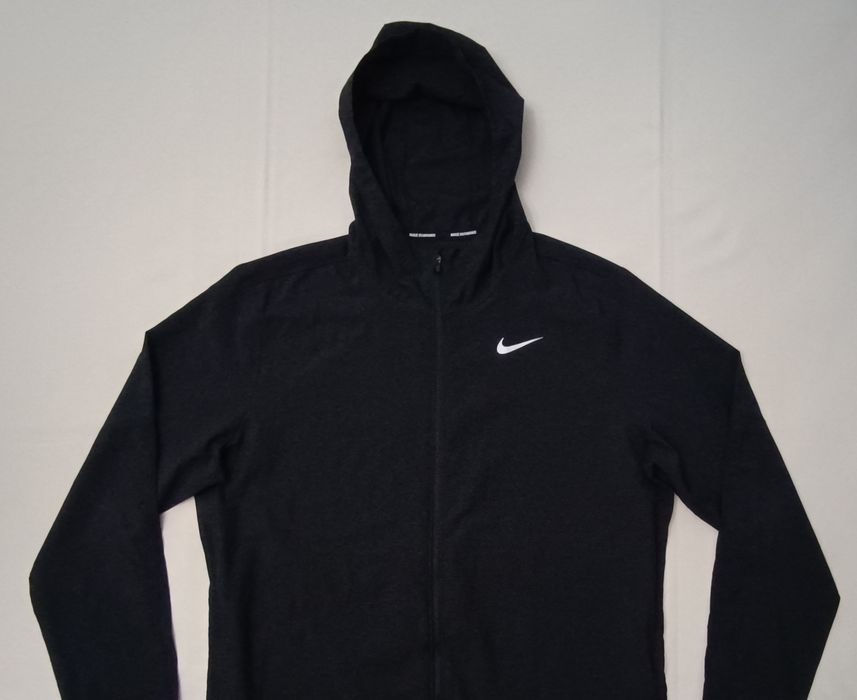 Nike DRI-FIT Run Stripe Woven Jacket оригинално яке M Найк спорт тренировки черна ветровка горно яке