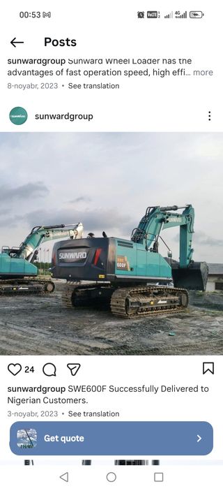 Ekiskavatr 600 Sunward 3.5 m³ lik