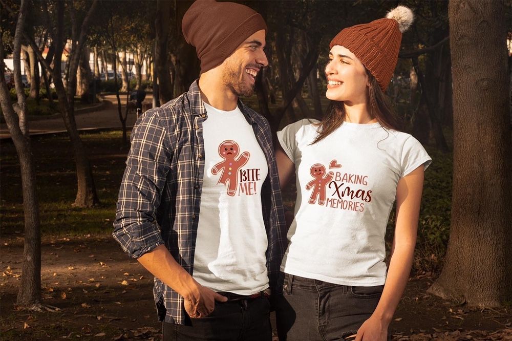 Tricou tricouri personalizat de Craciun tricouri cupluri