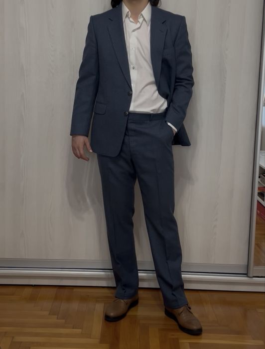 Costum business-casual, in dungi, albastru