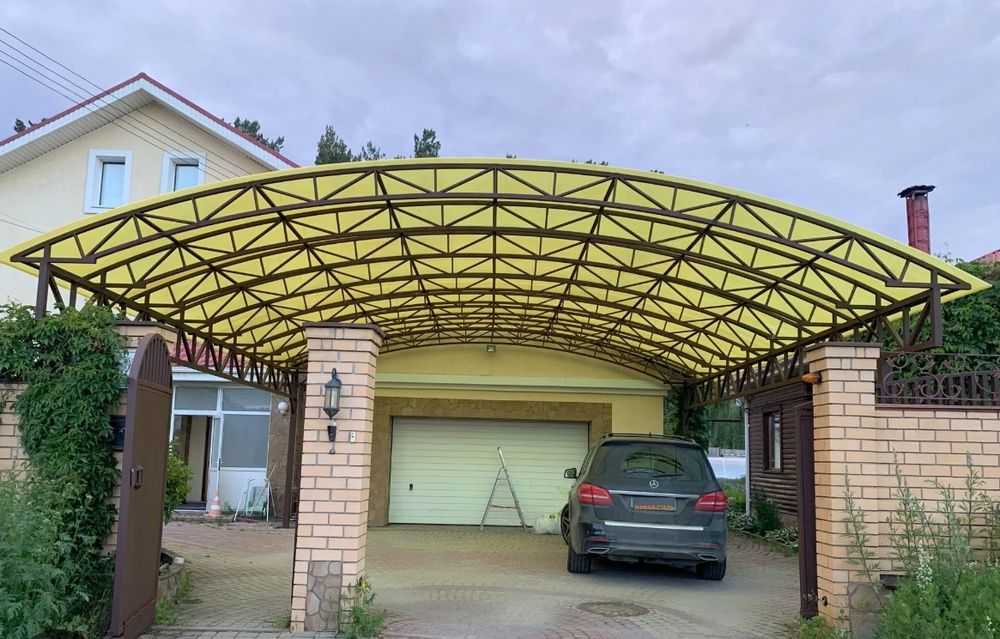 Сварщик, навес, ворота автоматика