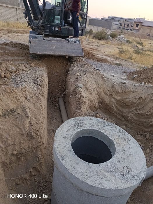 Kanalizatsiya mantaj, santexnik ishlari, skeptik vigribnoy yama ustano