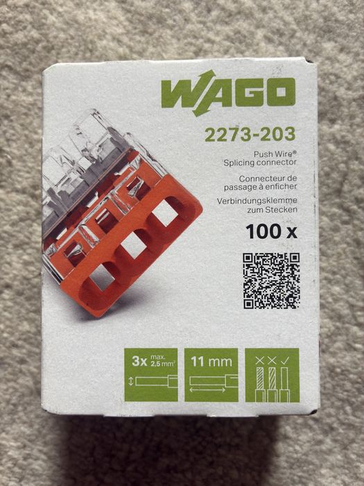 Wago клеми. Кутия 20 €