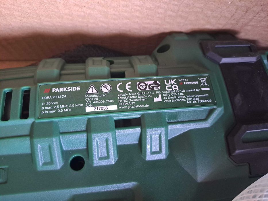 Aparat de spalat cu presiune Parkside 20V