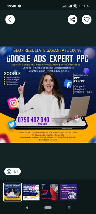 Publicitate Google Ads - TikTok - Servicii SEO PROFESIONALE cu Rezultat Garantat