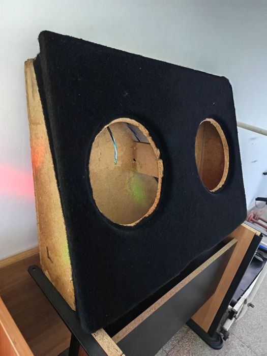 Incinta subwoofer auto doua difuzoare bass masina dublu 2x12 inch custom