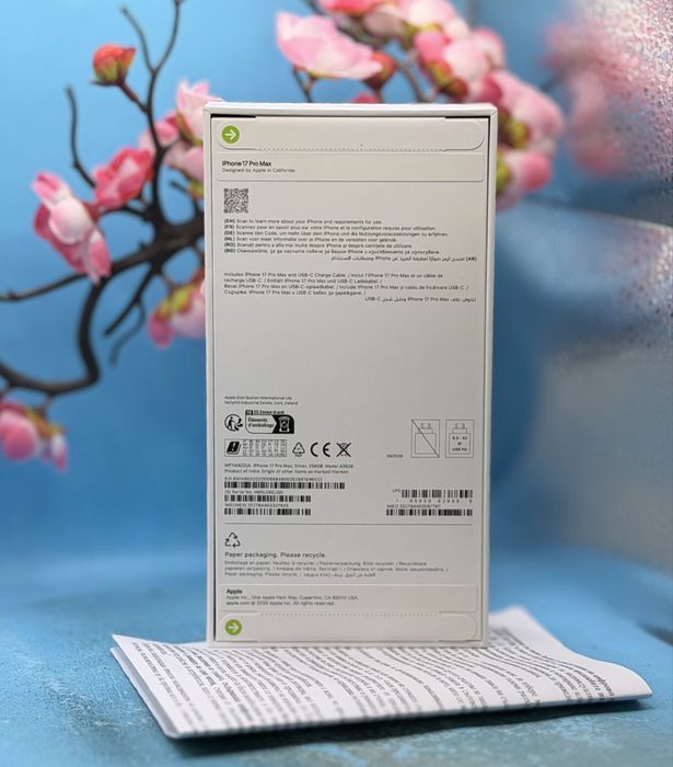 НОВ!!! Apple iPhone 17 Pro Max, 256GB, 5G, Silver + подарък протектор