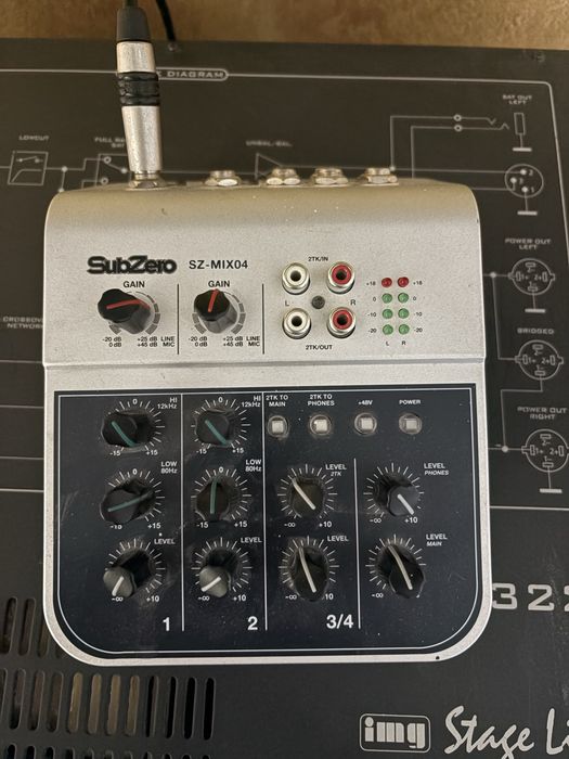 Sistem audio complet boxe/putere cu mixer