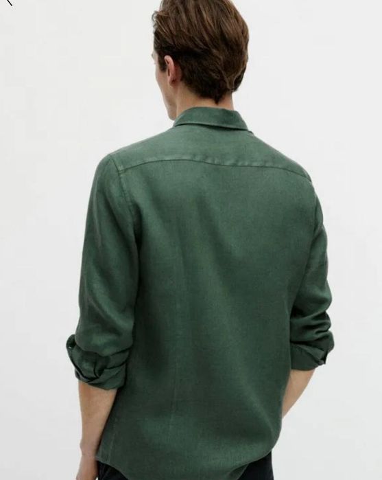 Мужская рубашка лён Massimo Dutti