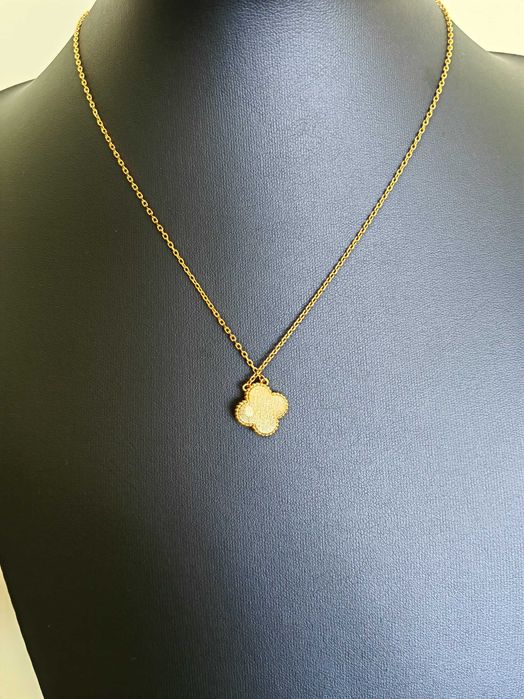 Дамско колие с детелина от зелен малахит - Van Cleef & Arpels VCA