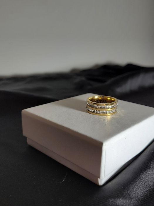 Inel din otel inoxidabil placat cu aur de 24k