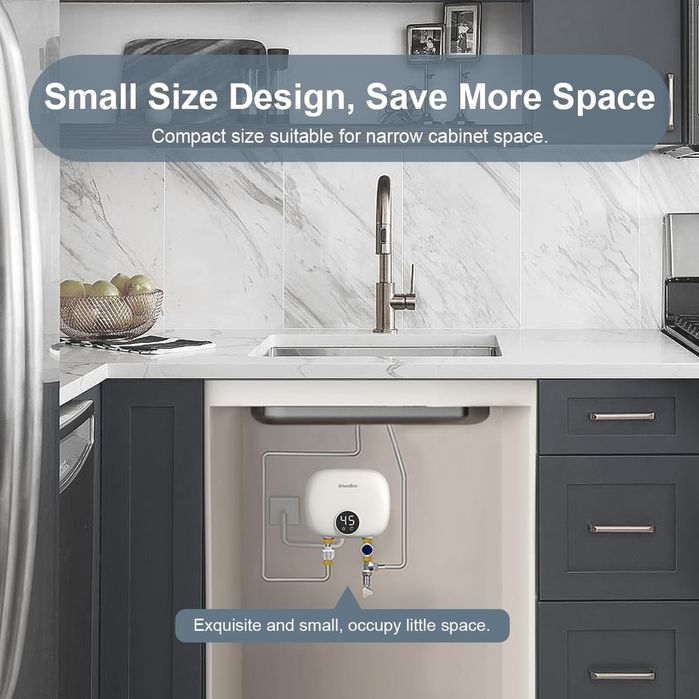 Електрически бойлер Briwellna с моментен нагревател, 5.5 kW, 220 V, ми