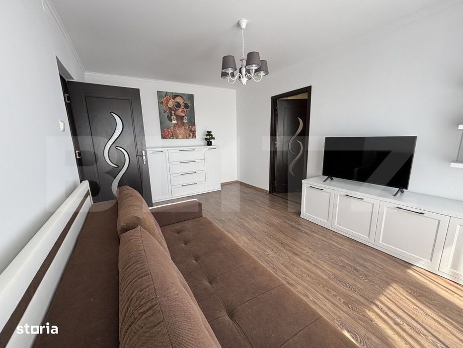 Apartament modern de inchiriat, 50 mp, complet mobilat si uitlat