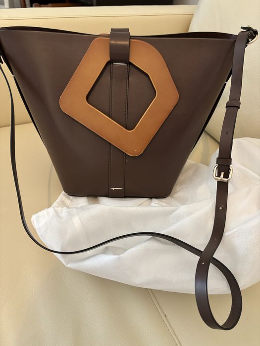 Сумка ZARA с деревянными ручками