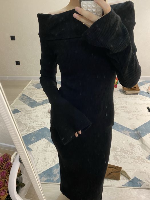 Черное платье длиное