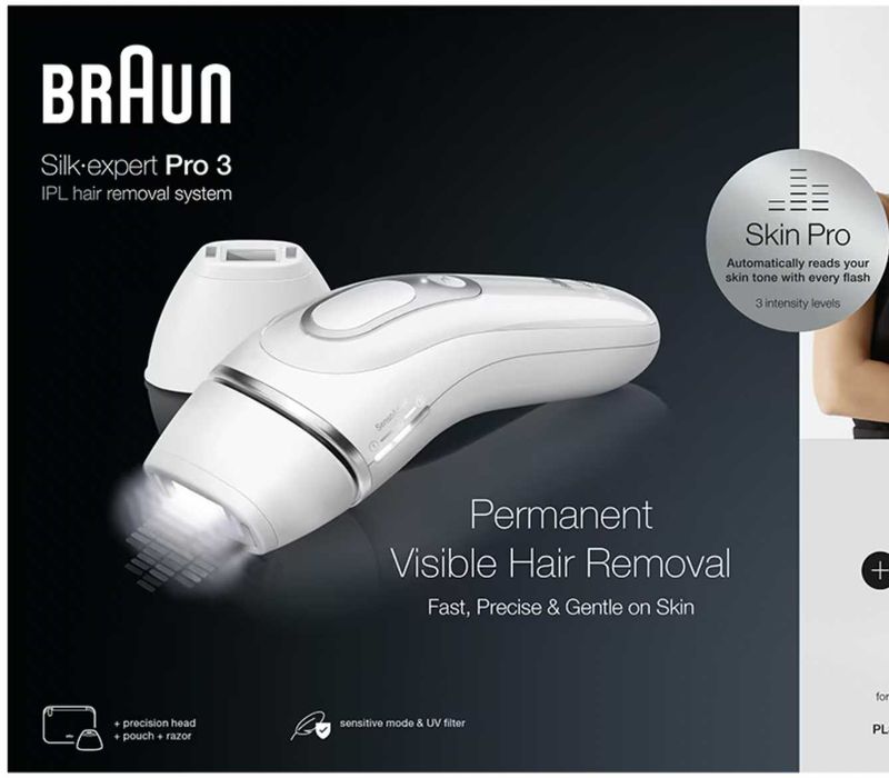 Epilator IPL Braun Silk Expert PRO3 Senzor automat, 300K imp, GARANTIE