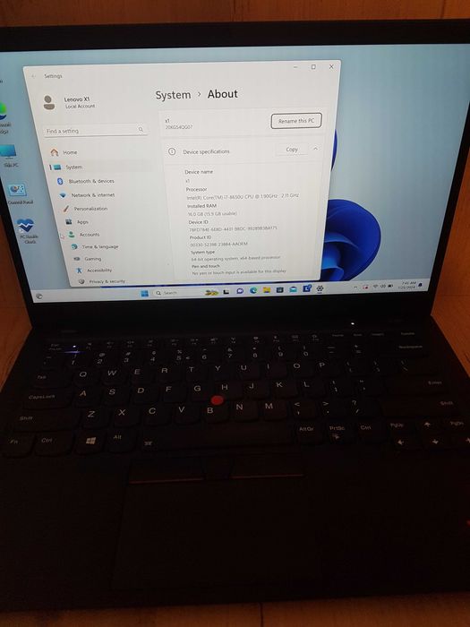 Lenovo X1 Carbon Intel Core i7 8650U up to 3,9GHz, Impecabil