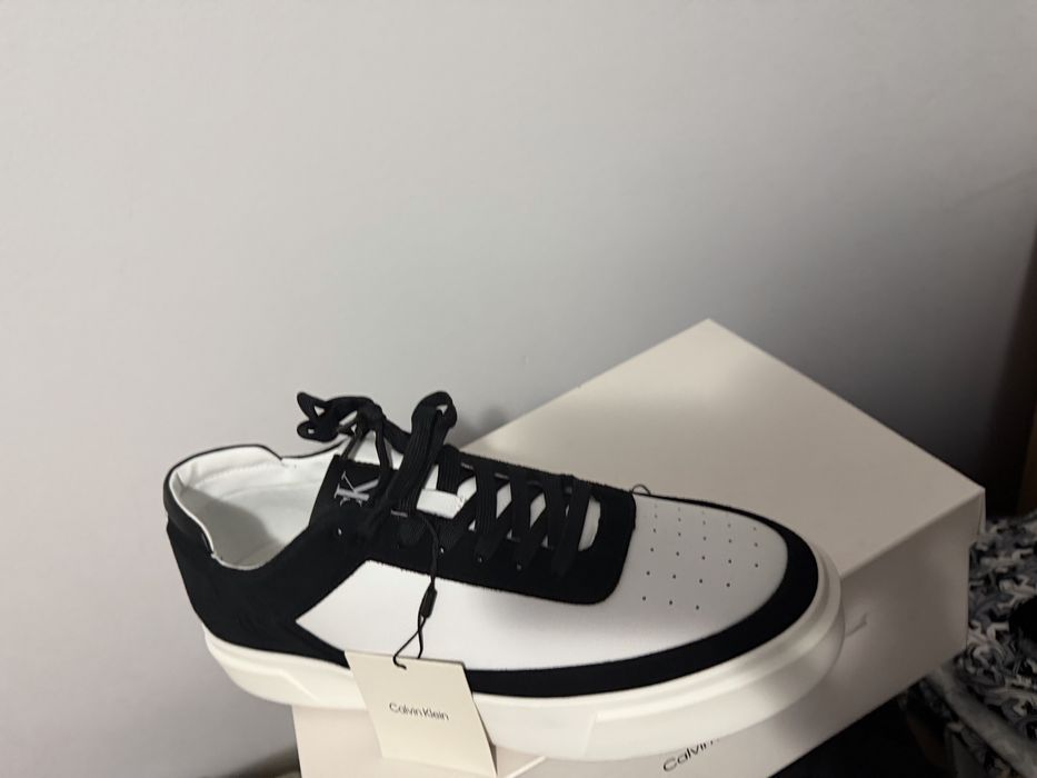 Leather and Suede Signature Trainers