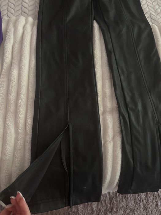Черен кожен панталон