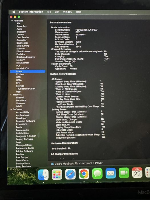 Macbook Air 2020 13” I5 aproape nou