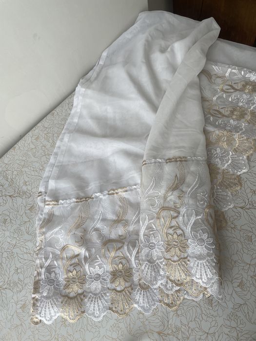 2 шторы тюль до середины окна 260 и 280см