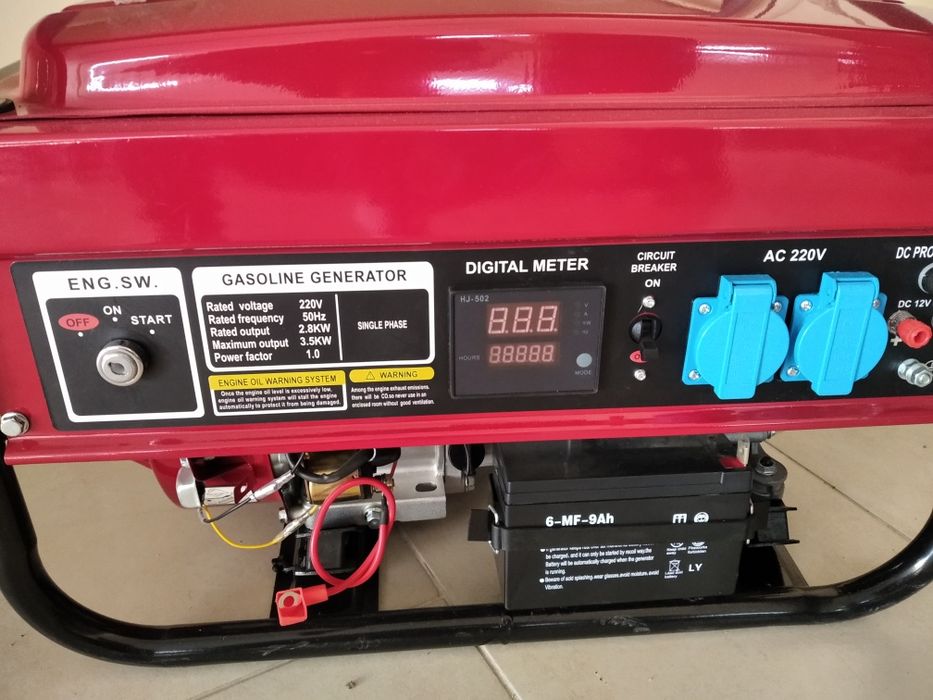 3.5 киловата Бензинов генератор за ток с Ел стартер и Дистанционно