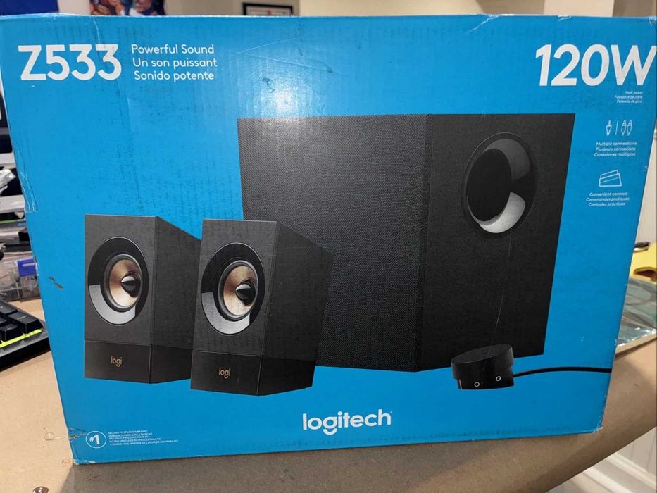Logitech Z533 2.1 – Sistem audio 120W pentru PC/Laptop, subwoofer puternic, stare foarte bună