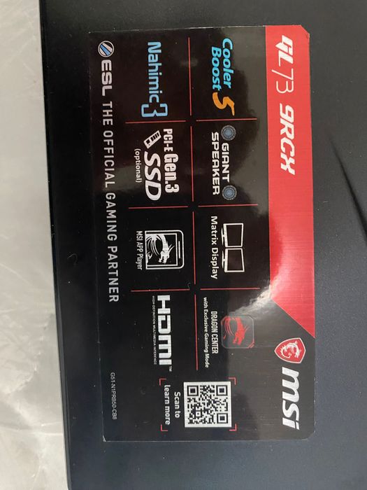 Notebook MSI Cor i 7