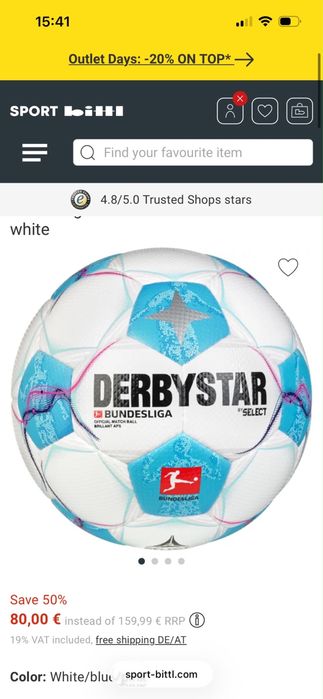 Мяч derbystar.