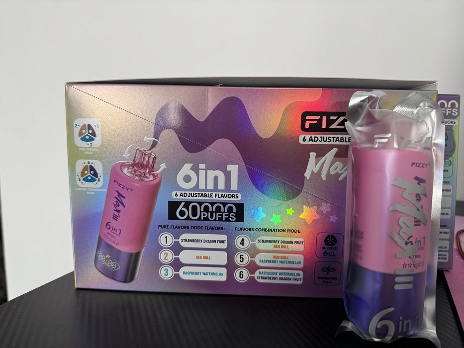Vape fizzy 60k 6 in 1 pachet 5 bucati