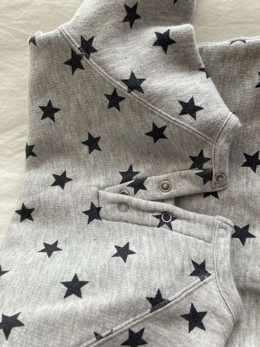Salopeta Petit Bateau bumbac gros, marimea 74