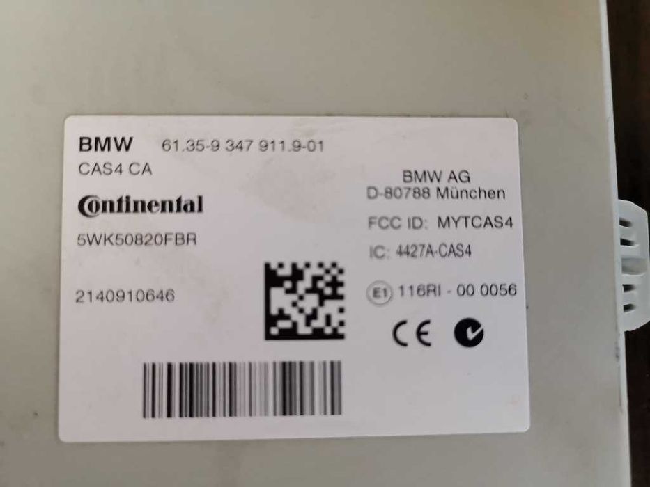 Kit pornire Bmw motor N57 Euro 6 2014  Ecu , cas4 cu CA , 2 chei