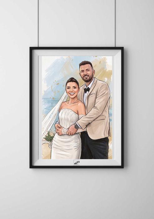 Portrete & Caricaturi Personalizate + RAMĂ CADOU - TeoStudio.ro