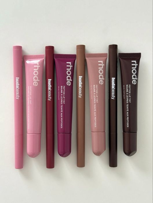 Huda Beauty Lip Contour Stain + rhode Peptide Lip Tint гланц оригинал