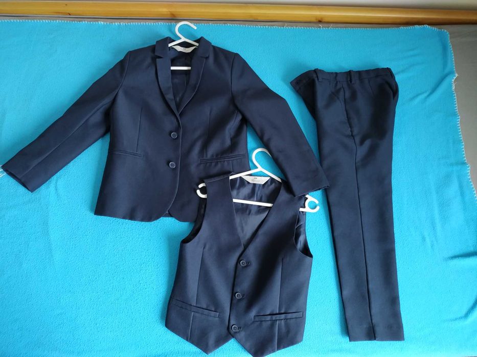Тъмно-син костюм за момче, H&M, 122см, пролет/лято/есен