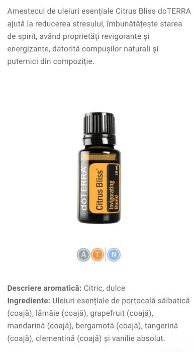 Ulei doTerra Geranium + Citrus Bliss gratuit