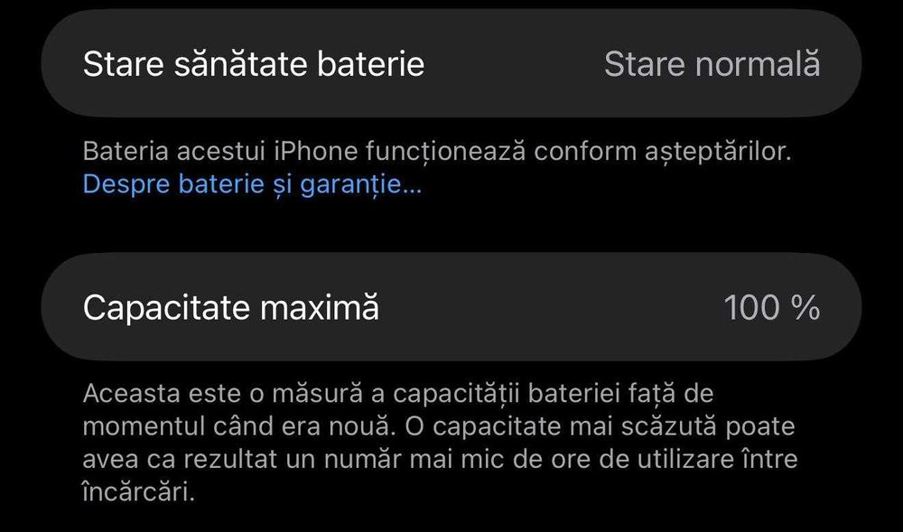 iPhone 14 Pro – 256 GB — Baterie 100% viata