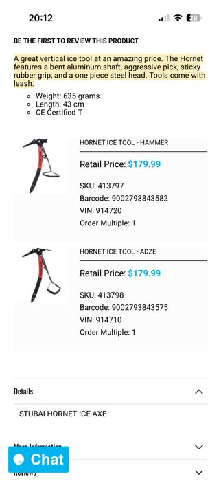 Piolet Stubai , autentic