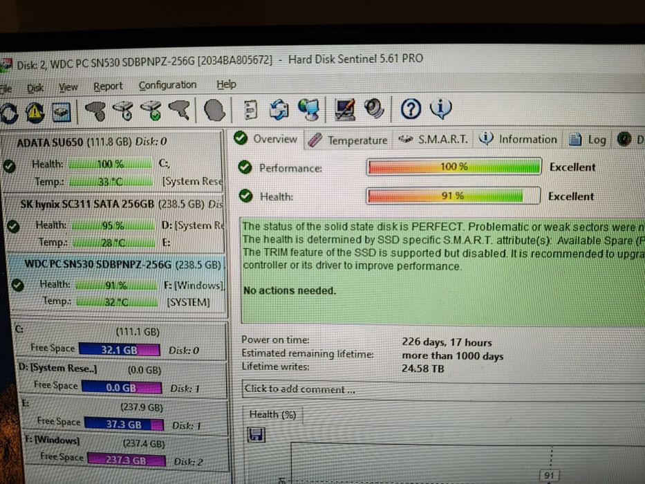 Vând SSD wd SN530 256GB Nvme M2