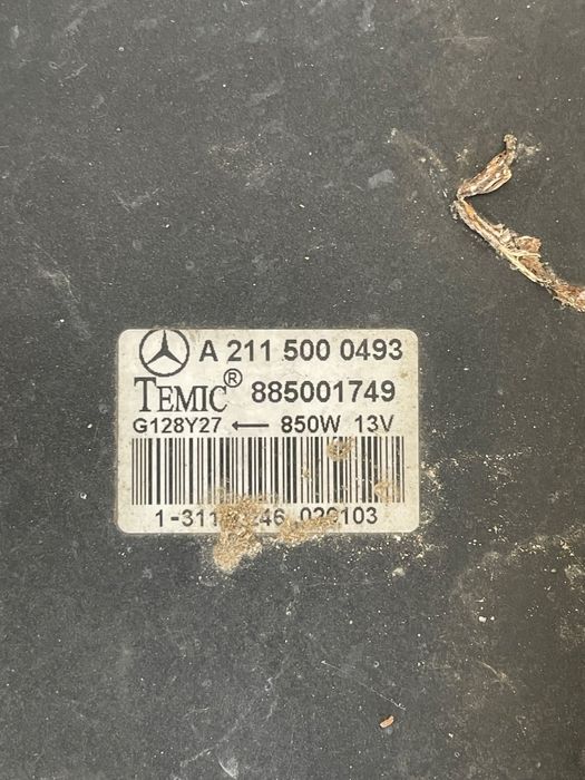 Electroventilator Mercedes-Benz E-Class W211 2002 - 2009 A2115000493 /