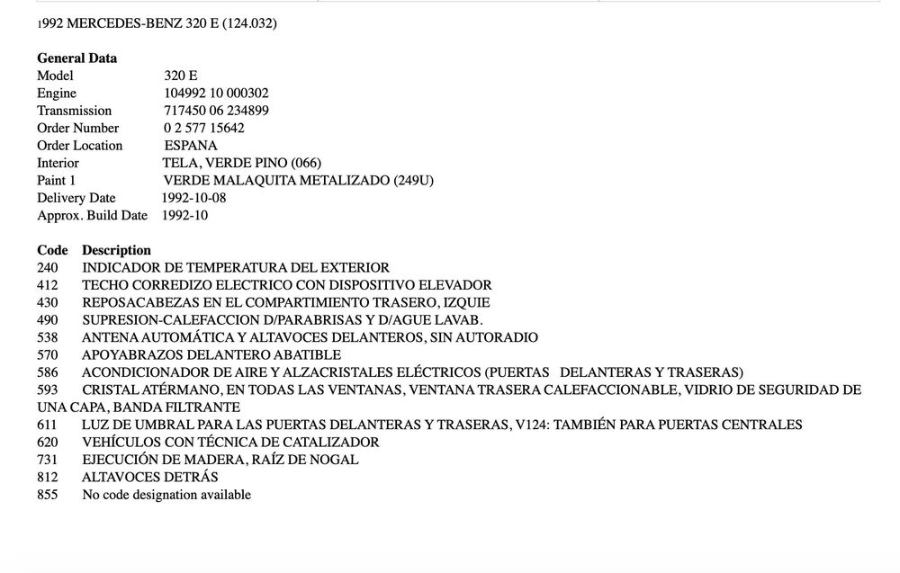 E320 W124 24V 220Cp Spania Plata in Rate/Variante 12.990 euro