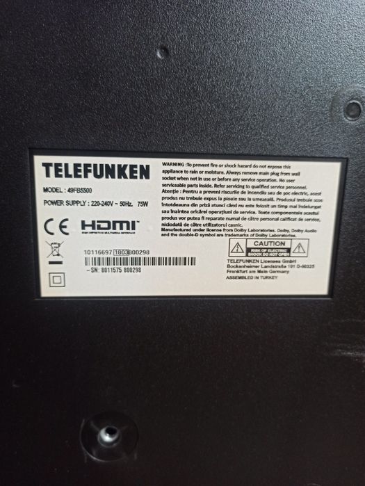 Tv smart Telefunken defect