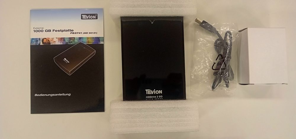 Hard disk extern Tevion de 1000 GB (1 TB)