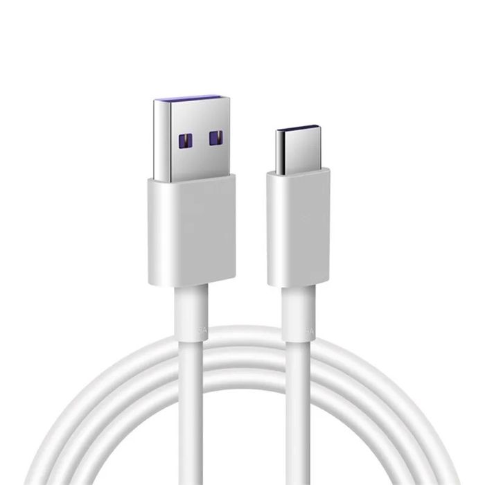 Cablu Usb - Type C / Type C - Type C Fast Charger Alb Negru