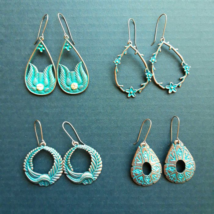 Медни големи обици