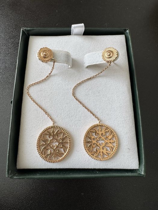 Серьги золотые 585 Казахювелир